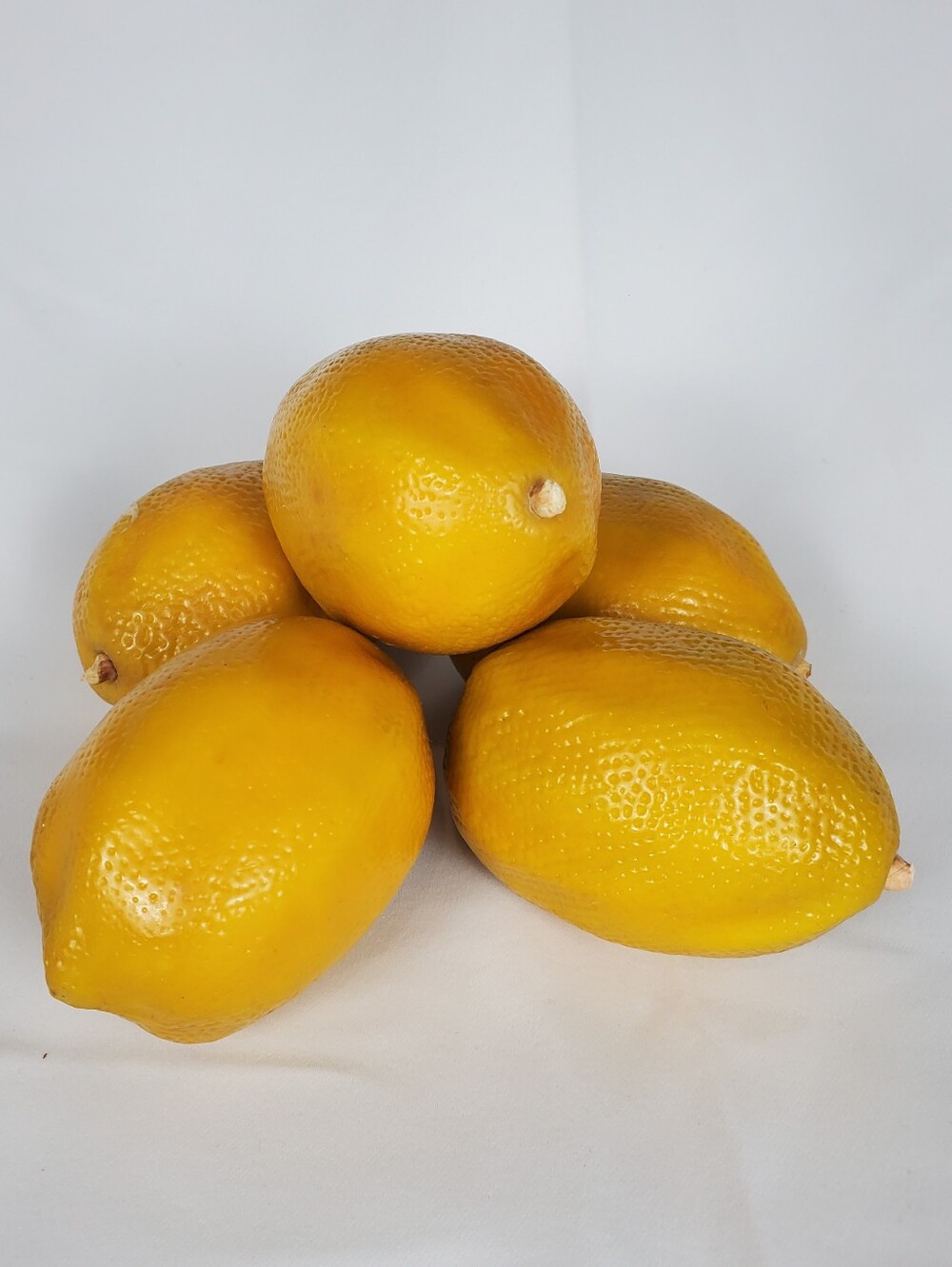 Artificial Life Size Lemon Faux Fruit Prop 5 Pcs